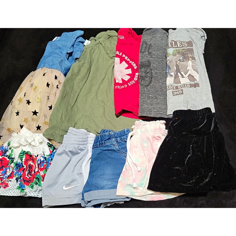 Mix Lot Of Baby Girl Size 2T Clothing Multicolor Band/Music Graphic Floral